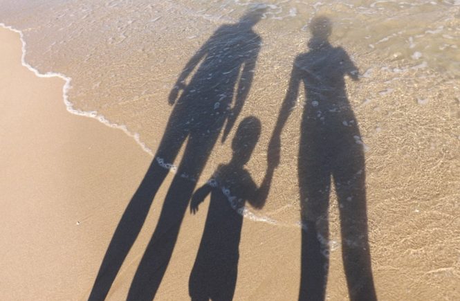 Familie am Strand