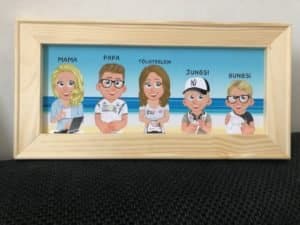 Verrückte Familie: Individualisierte Comic-Porträts der Liebsten