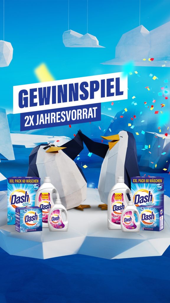 Dash Jahresvorrat Gewinnspiel